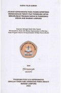 KTI ASUHAN KEPERAWATAN PADA PASIEN HIPERTENSI MENGGUNAKAN TERAPI PIJAT PUNGGUNG UNTUK MENURUNKAN TEKANAN DARAH DI PUSKESMAS KEBUN JAHE BANDAR LAMPUNG 2021