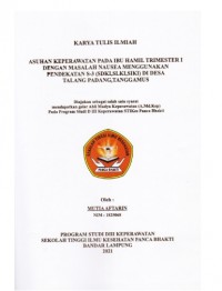 KTI ASUHAN KEPERAWATAN PADA IBU HAMIL TRISEMESTER I  DENGAN MASALAH NAUSEA MENGGUNAKAN PENDEKATAN S-3 (SDKI,SLKI,SIKI) DI DESA TALANG PADANG TANGGAMUS 2021