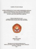 KTI ASUHAN KEPERAWATAN PADA PASIEN SKIZOFRENIA DENGAN MASALAH KEPERAWATAN HALUSINASI PENDENGARAN MENGGUNAKAN TEKNIK DISTRAKSI DI RUANG MELATI RUMAH SAKIT JIWA PROVINSI LAMPUNG 2021